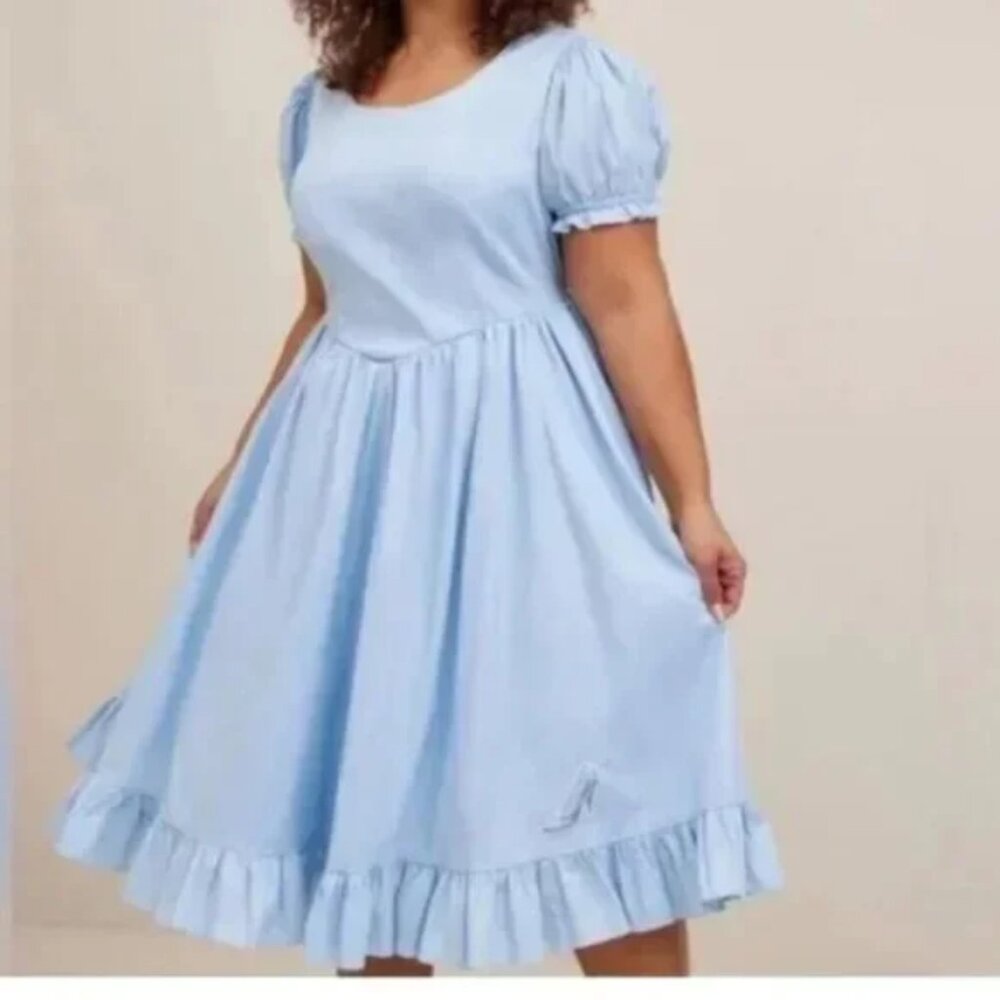 Torrid Disney Cinderella Stretch Poplin Dress